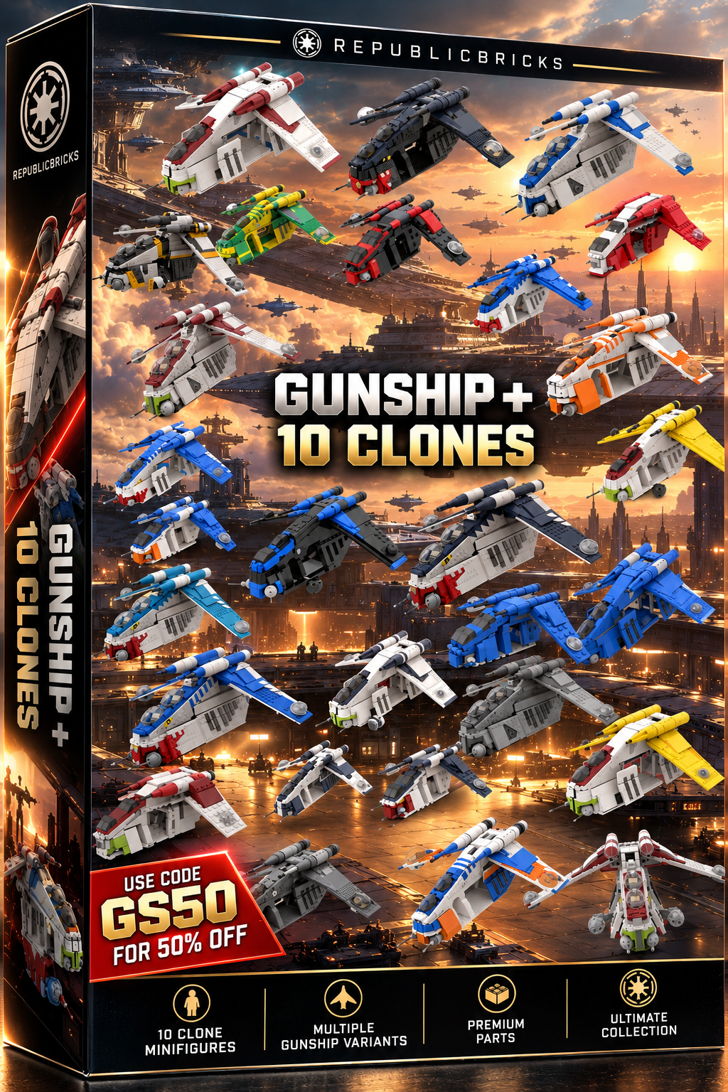 -SPECIAL EDITION - MYSTERY BOX GUNSHIP + 10 CUSTOM CLONES! MINIMUM $250 VALUE! 50% OFF! CODE: GS50