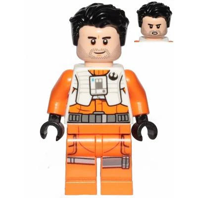 Poe Dameron (Pilot Jumpsuit without Belts and Pipe, Hair) Item No: sw1019
