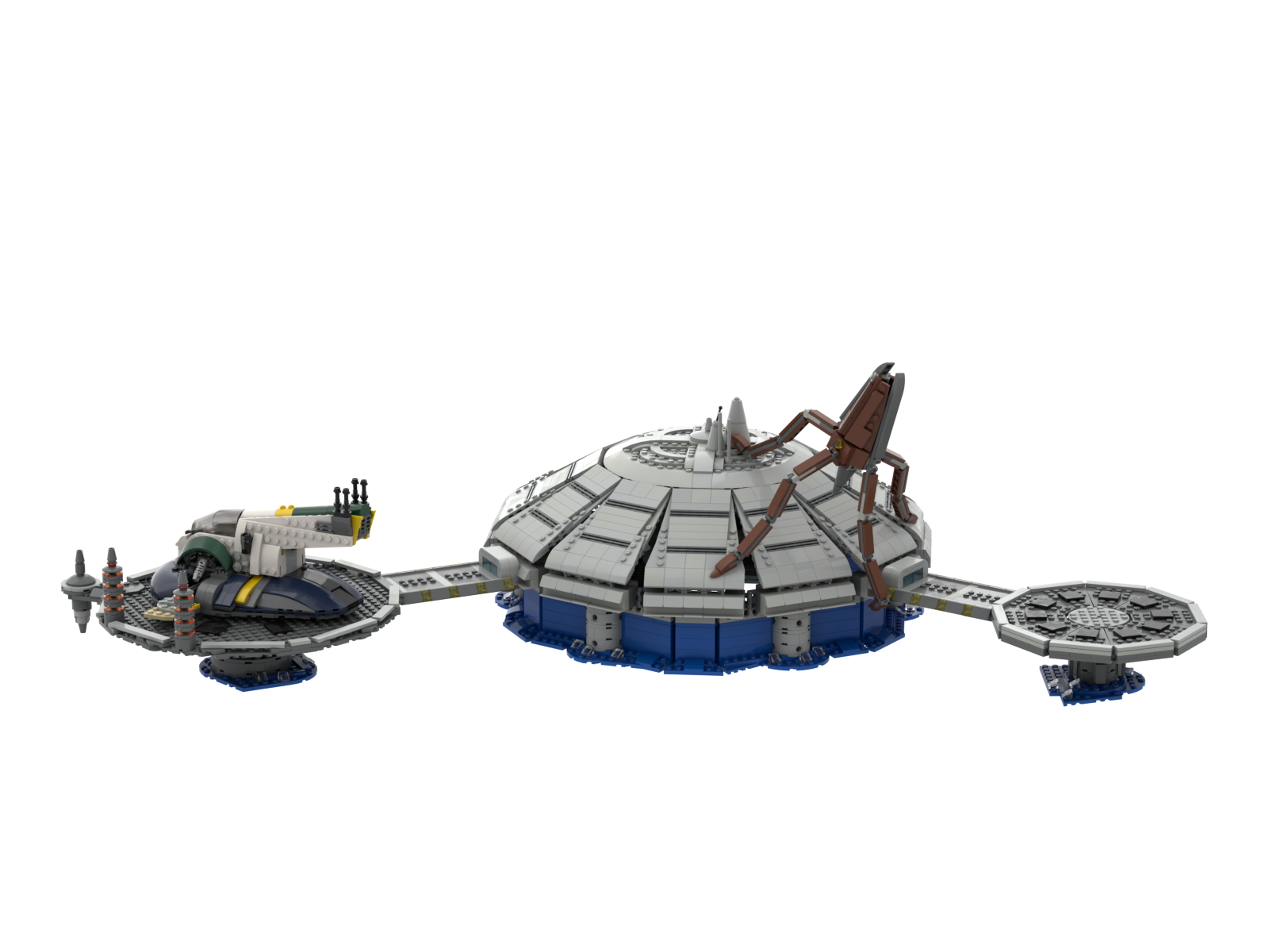 UCS KAMINO FACILITY WITH SLAVE 1 & TRIDENT CLASS ASSAULT SHIP (READ ITEM DESCRIPTION)