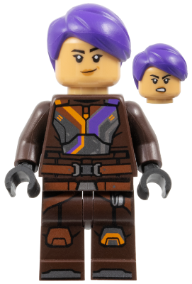 Sabine Wren - Dark Brown Armor, Dark Purple Hair Item No: sw1395 - COMES WITH HELMET